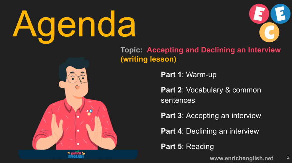 Bài 4: Accepting and declining an interview - tài liệu tiếng Anh miễn phí